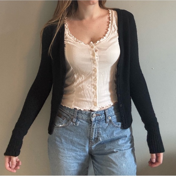 dELIA*s Black 90s y2k Women's Button Up Cardigan - Picture 5 of 6